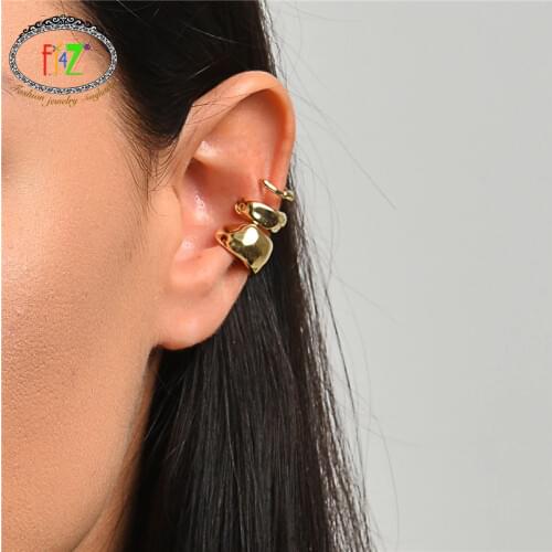 F.J4Z New Trend Women Ear Cuffs Punk Non-pierceing Ear Cuffs Fashionable Lady Chick Earrings Gifts Jewelry Dropship