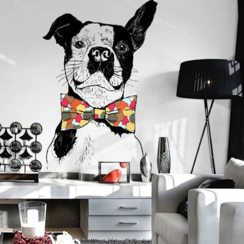 8D Papel Mural France Dog Animal Decoration 3d Wall Mural Animal Wallpaper 3D Wall paper Photo Murals for Dining Room Background