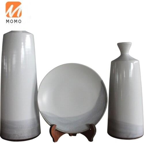 Nordic Modern Minimalist Ceramic Vase Decoration Living Room TV Cabinet Dining Table Dried Flower Flower Arrangement Home