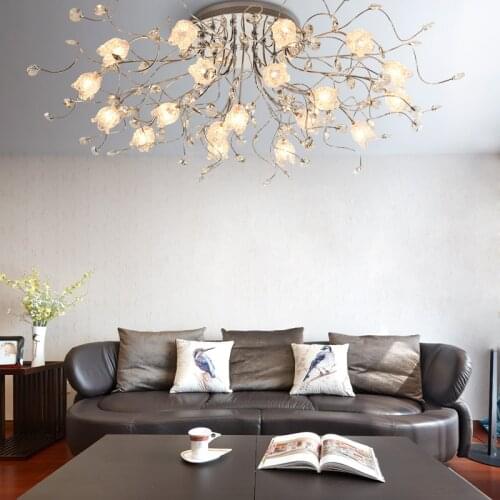 Creative led crystal living room ceiling lamp modern simple atmosphere European restaurant lamp led ceiling lamp lighting lamp