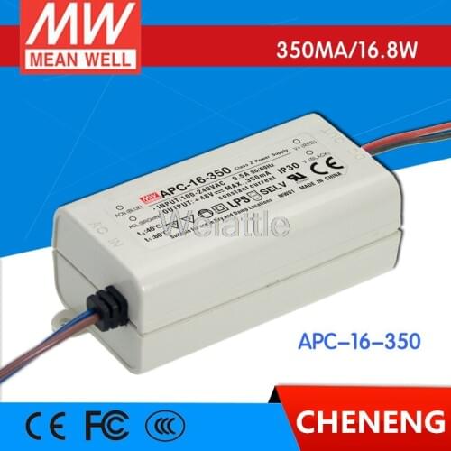 MEAN WELL original APC-16-350 48V 350mA meanwell APC-16 48V 16.8W Single Output LED Switching Power Supply