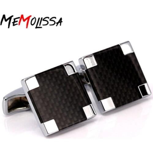 MeMolissa Luxury Men Black crystal Cufflinks High Quality Lawyer Groom Wedding Cufflinks For Mens Shirt Cuff Links French Jewelr