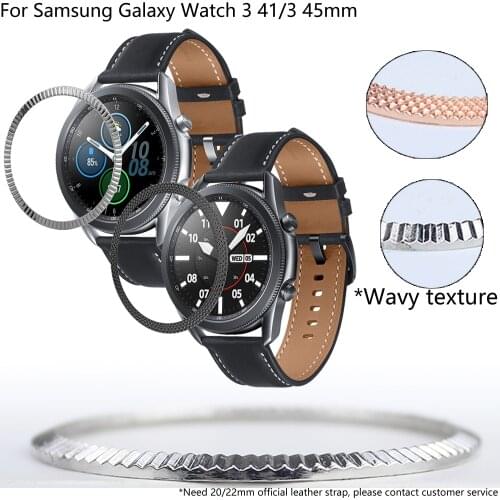 Metal Bezel Ring Case For Samsung Galaxy Watch 3 41/45mm Bezel Styling Frame Case Cover Protection Smart watch frame protection