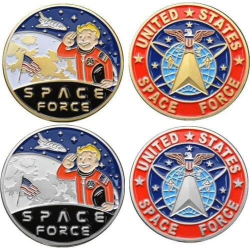 Virtual Space Coin Astronaut Three-dimensional Relief Color Paint Metal Commemorative Collection Coin Gift Lucky Coin