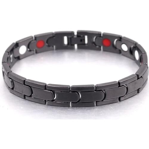 Nuncad Grass Rope Black Gold Color Cuff Bracelet For Men Watch Band Design Health Care Adjustable Length Bracelet Bangles