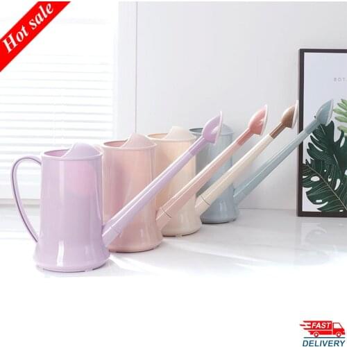 New 2L Thickened Plastic Gardening Watering Can Shower Flower Pot Large Long Mouth Retro Watering Can