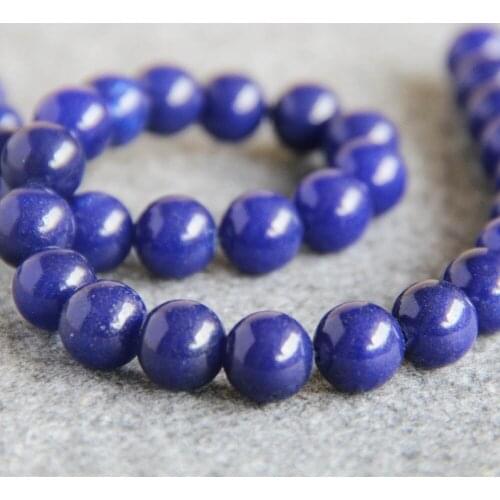 New For Necklace&Bracelet 12mm Multicolor Blue Cyan Lapis Lazuli Chalcedony Stone DIY Beads Loose 15inch Fashion Jewelry Making