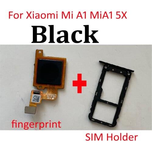 Original Fingerprint Scanner Felx cable For Xiaomi Mi A1 Mi 5X MiA1 Touch Sensor ID Replacement Repair Home Button + SIM Holder