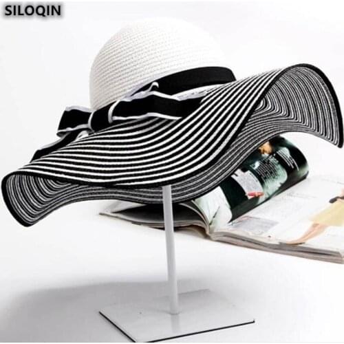 SILOQIN Trend Summer Fashion New Sombrero Bucket Hats For Womens Collapsible Brands Leisure Travel Beach Hat Casquette