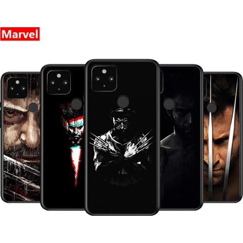 Marvel Avengers Super Hero Wolverine For Google Pixel 5 4A 5G 4 XL Soft Shell TPU Silicone Black Cover Phone Case