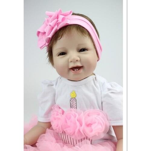 Silicone Reborn Baby Dolls Newborn Doll Toys for Childrens Birthday Gift,50 CM Real Reborn Babies Doll