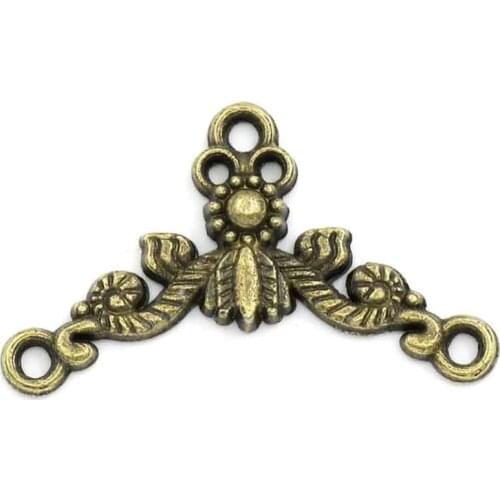 DoreenBeads Connectors Findings Flower Vine Antique Bronze 26x15mm,100PCs (K02178), yiwu