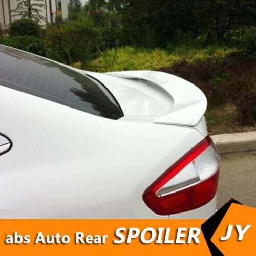 For FORD Fiesta Spoiler 2012-2014 Fiesta spoiler High Quality ABS Material Car Rear Wing Primer Color Rear Spoiler