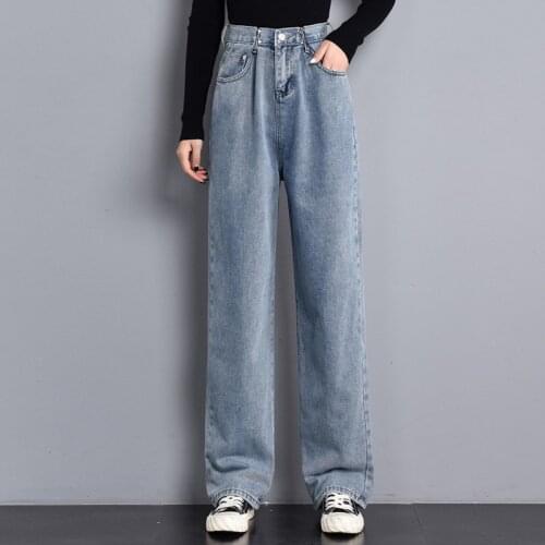 Vintage Harem Jeans Women Blue High Waist Denim Pants Mujer Mom Boyfriend Straight Jeans Autumn Spring 2020 Denim Jeans woman