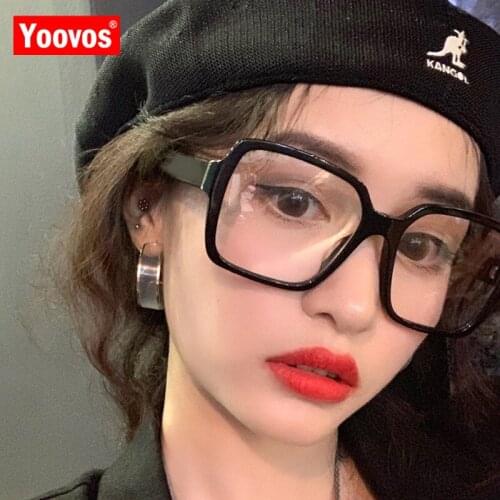 Yoovos 2021 Glasses Women Luxury Vintage Glasses For Women Classic Square Eyewear Retro Brand Okulary Simple Gafas De Mujer