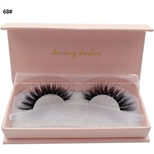 1 pair mink eyelashes natural long makeup false eyelash 3d mink lashes full strip lashes 3d false eyelashes #68