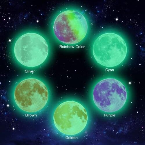 1pcs Moon Luminescence Cloud Stickers 5cm Cartoon Wall Kids Bedroom Glow In The Dark Wall Moon Earth Stickers Cartoon DIY 3D