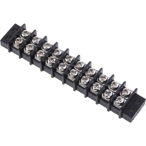 10 Gang Nickel Screw 20 Terminal Connection Junction Block For Boats