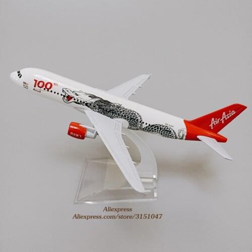 16cm Asia Air Dragon Airbus 320 A320 100th Airlines Diecast Airplane Model Air Plane Model Diecast 1:400 Scale Aircraft Gift