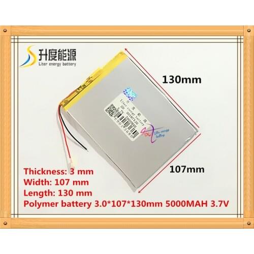 The tablet battery 3.7V 5000mAH 30107130 Polymer lithium ion / Li-ion battery for tablet pc