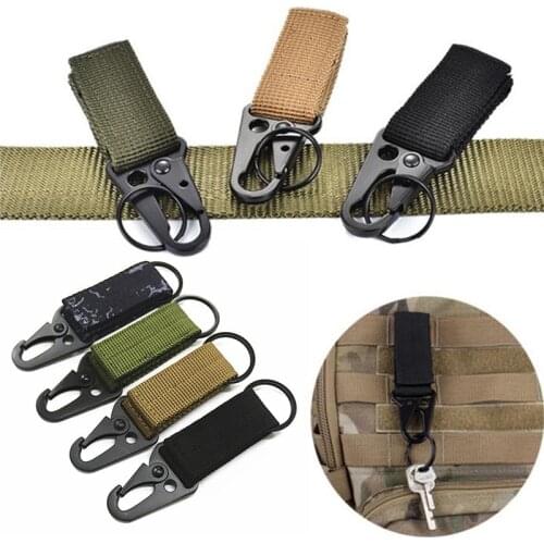 Climbing Accessory Outdoor Hiking Carabiner Strength Nylon Tactical Backpack Key Hook Webbing Hanging Belt Buckle Hanging