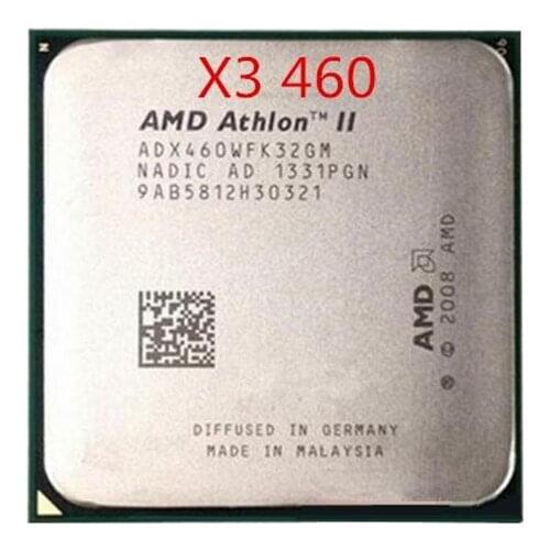 Free Shipping Athlon II X3 460 3.4GHz AM3 938-pin Processor 95W tirple Core Desktop CPU scrattered piece