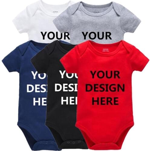 Kavkas Custom Text Photos Baby Bodysuits Clothes Personalized Baby Jumpsuit Overalls Cute Infant Baby Onesies Unisex Kid Clothes
