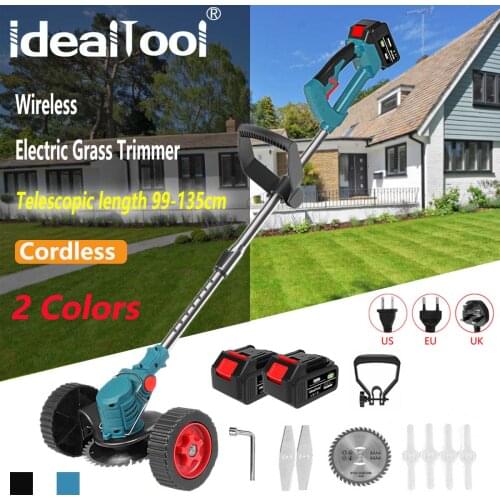 Electric Lawn Mower for Makita 18V Li-Ion Cordless Brushcutter Trimmer for Bush Grass Cutter Garden Power Tools W/ Scroll Wheel