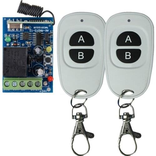 Hot Sales New DC 12V 1 CH 1CH RF Wireless Remote Control Switch System,2 X Transmitter + Receiver,315Mhz 433 MHZ