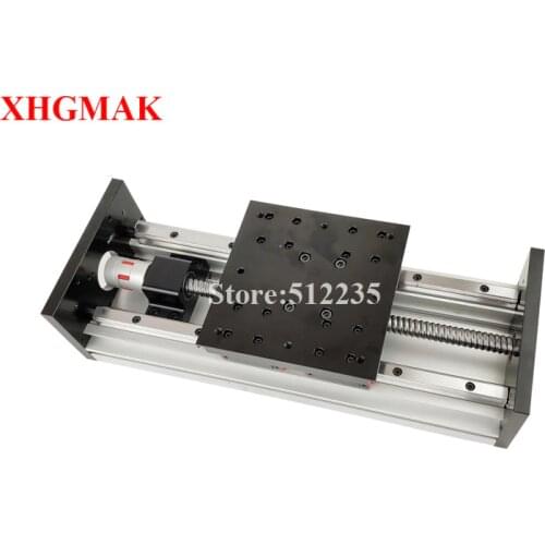 GX150*150mm Ballscrew 1605 1610 100mm-300mm Effective Travel Stage Linear Guide Motion Moulde Linear double blocks