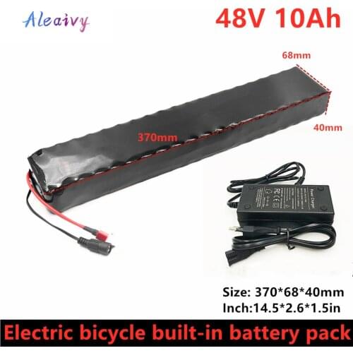 Aleaivy 48V 13S3P 10Ah 500W Li-Ion Battery Pack, Suitable For 48V Electric Bicycle With 20A BMS Built-In Lithium Battery
