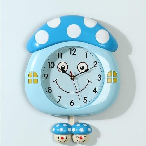Cartoon Creative Wall Clock Bedroom Modern Design Wall Clock for Children Decoration Chambre Enfant Bedroom Decoration AA50WC