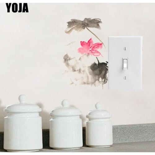YOJA Switch Sticker Cute Lovely Lotus Flower PVC Decorative Classic Fashion Style Wall Decal 15SS0038