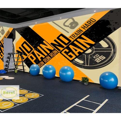 Bacal Custom Any Size Mural Wallpaper 3D Abstract Gym Geometry Wallpaper Living Room Sofa TV Home Furnishing 5D Yellow Mural