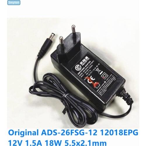 Genuine AC Adapter Charger Power Supply For 12V 1.5A 18W 5.5x2.1mm ADS-26FSG-12 12018EPG Video Recorder Monitor Power Adapter