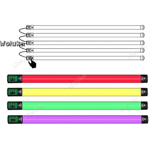 Film full color 2.4 meters LED photography lamp plug-in RGB ice-light DMX dimming video camera video CD50 T03