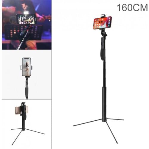 Portable Integrated Selfie Stick Tripod Live Stabilizer with Adjustable Fill Light Mobile Phone Bracket Remote Control