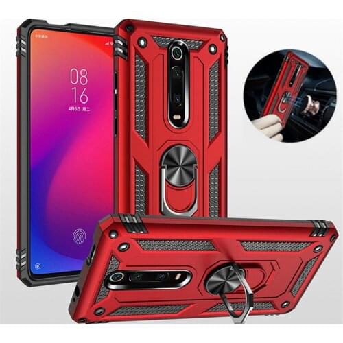 Shockproof Armor Case For Xiaomi Redmi K20 Pro Mi CC9 CC9E A3 Lite 9T Mi9t 9 SE Magnetic Car Holder Ring Cover For Redmi Note 7