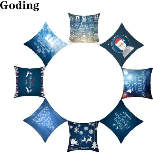 Christmas Pillowcase/Printed/Peach Skin Flannel/XMAS Decor/Festival Atmosphere Scene Arrangement/Home Dressing Supplie