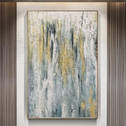 Hand-painted large-size abstract canvas oil painting thick textured wall mural art large living room decoration hanging painting