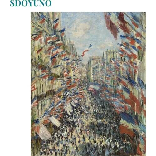 SDOYUNO Painting By Numbers For Adults Landscape 60x75cm DIY Paint By Numbers On Canvas Scenery Frameless Handpaint Home Decor