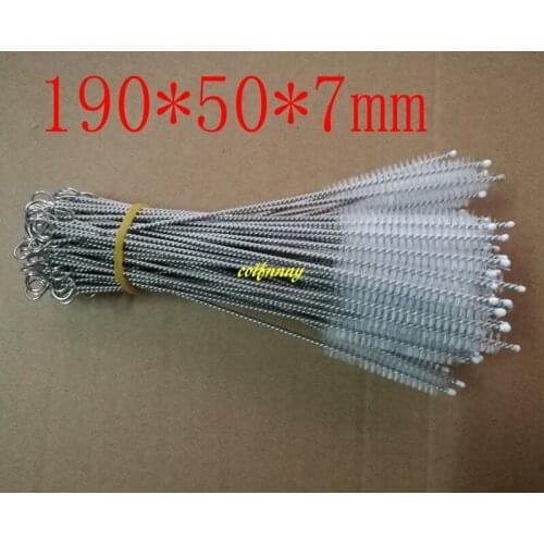 Free shipping 8inch 19CM Stainless Steel Straw Brush Straw Bottle Cleaning Brushes Round Pipe Cleaning Wire Brush,1000pcs/lot