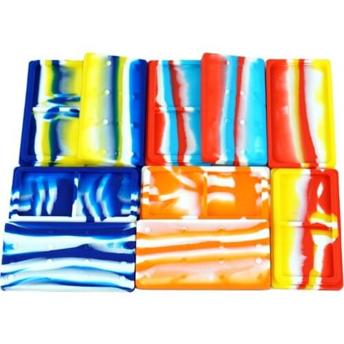 50ml Multi-Compartment Silicone Concentrate Container Mixed Color Wax Oil Storage Box