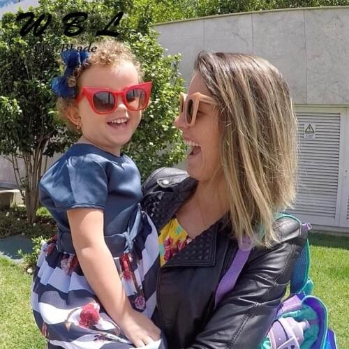 WarBLade Brand Designer Cat Eye Sunglasses Women and Kids 2018 New Children Sun Glasses Fashion Childrens