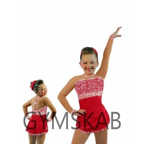 Figure Skating Dress Womens Girls Customized Ice Skating Dress Long-sleeved Gymnastics Costume 85025