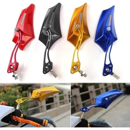 1 Pair Universal Motorcycle 8/10mm Aluminum Rear View Side Mirror Motorbike Bike Scooter Handle Bar End Side Rearview Mirrors