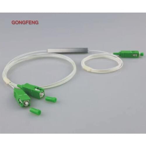 10pcs NEW Micro Steel Tube 1x2 Differential Mini Blockless SC/APC Single Mode Fiber Optic PLC Splitter Wire harness Wholesale