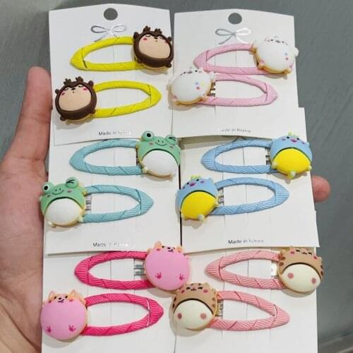 12Pcs/Set Girls Cute Animal Mix Frog Hair Clips Kids Lovely Hairpins Headband Barrettes Children Fashion Hair Accessories Gift