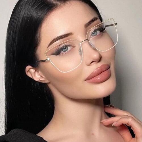 80163 Anti-blue Light Spring Leg Metal Glasses Frame Optical Fashion Computer Eyeglasses for Men Women
