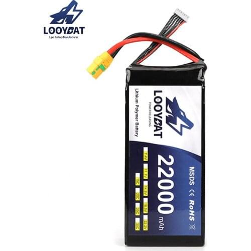 LOOYBAT Rechargeable High Discharge Lipo Battery Factory 22.2V 22000mAh Lipo Battery 6S